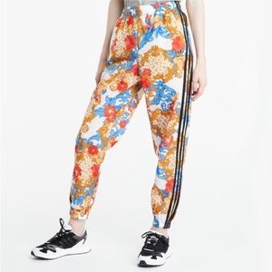 Adidas HER warm up joggers, floral pattern w/ three stripes, size XL, NWOT